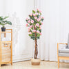 150cm Outsunny Artificial Pink Rose Flowers Tree Fake Home Decorative Plant Pot