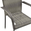 Stackable Outdoor Chairs 2/4/6 pcs Poly Rattan Bistro Garden Chairs Patio Seat