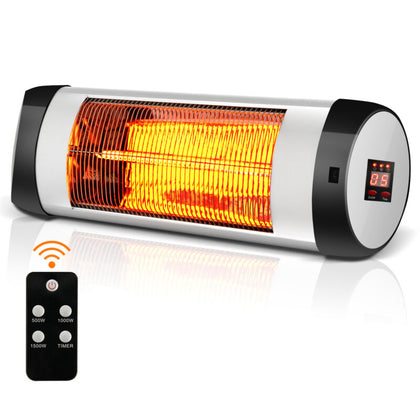 1500W Electric Infrared Heater Wall Mounted Garden Patio Heater Remote Control