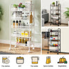 5 Tiers Shelf Salon Beauty Trolley Spa Storage Rolling Cart for Kitchen Bathroom