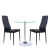 70cm Tempered Glass Dining Coffee Table Round Pedestal Table Modern Furniture