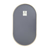 Wall Mounted Oval Mirror Bathroom Bedroom Make-Up Dressing Mirror Black/Gold