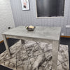 Grey Dining Table And 4 Chairs Dining Room Wood kitchen table and Leather chairs