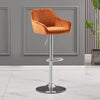 2x Bar Stools Breakfast Comfortable Swivel Gas Lift Kitchen Stool Velvet Chairs
