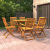 7 Piece Garden Dining Set Solid Wood Acacia B5L5
