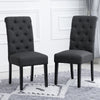 1/2/4/6 Dining Chairs Armchair High Back Linen/Velvet Upholstered Wood Legs Home