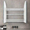 White Bathroom Mirror Cabinet Wall Mount Storage With Shelf 2 Door Cupboard
