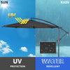 3M Banana Parasol Cantilever Umbrella Sun Shade Canopy Garden Outdoor w/ Base UK