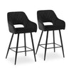 Pair of Bar Stool Black Blue Grey Velvet Chair Kitchen Bar Chair Modern Bar Home