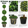 Artificial Triple Ball Shaped Topiary Tree Doorway Porch Garden Decoration Plant