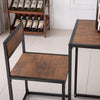 Small Table and 2 Chairs Metal Bar Set Kitchen Dining Breakfast Stools Furniture