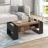 Wooden Coffee Table With Storage Drawer and Shelf Modern Living Room Furniture