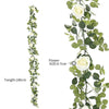 6FT Artificial Silk Rose Flower Wedding Eucalyptus Foliage Garland Hanging Vine