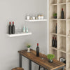 Low Gloss Floating Shelf Shelves Display Unit Wall Mounted Bookcase White