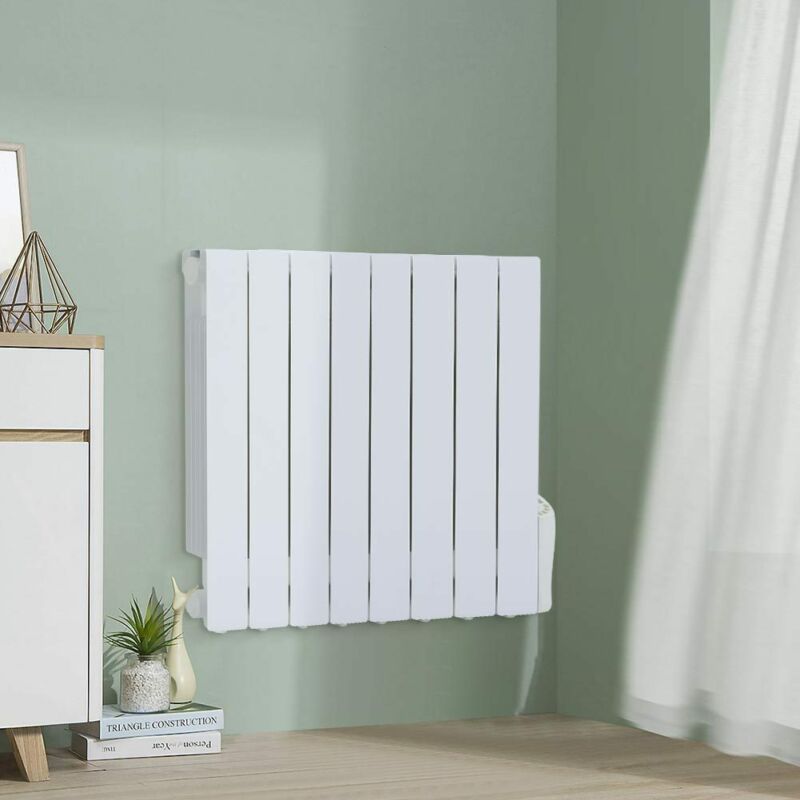 Electric Radiator Wall Mounted Oil Filled Radiator Electric Heater With Timer Thermostat ...