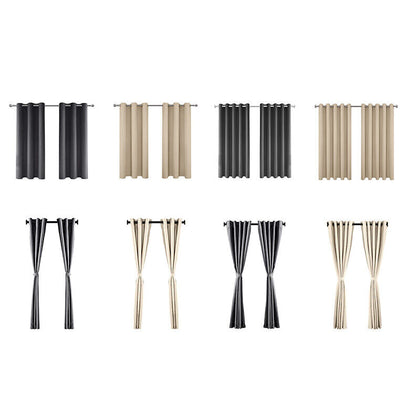 Heavy Thick Thermal Insulated Blackout Curtains Eyelet Ready Made Pair+ Tie Back