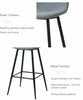 2X Bar Stools Fabric/Faux Leather Pub Chairs Breakfast Kitchen Metal Leg Modern