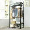 Retro Wire Garment Clothes Rail Rack Open Wardrobe Closet Storage BedroomHallway