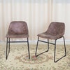 1/2X Bar Stools Velvet Breakfast Chair Kitchen High Counter Stool Pub Restaurant