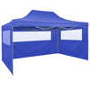 Outdoor Canopy Professional Folding Party Tent w/ 4 Sidewalls 3x4 m Steel Blue