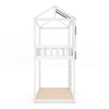 2-IN-1 CABIN BED SOLID WOOD BUNK BEDS HOUSE DESIGN KIDS SLEEP STATION 3FT SINGLE