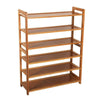 Natural Bamboo Shoe 6-Tier Shoe Rack Organizer Entryway Storage Shelf UK