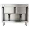 Double Bowls Kitchen Sink Cabinet Catering Stainless Steel Sink Cupboard Door UK