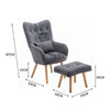 Orthopedic Recliner Armchair Fireside Relax Sleeper Sofa Chair and Footstool Set