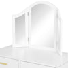 Vanity Dressing Table Makeup Desk with Mirror Drawers Bedroom Furniture White