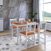 Solid Wooden Classic Dining Table and 4 Chairs Set Honey Kitchen Home Furniture
