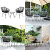 Three-Piece Rattan Garden Furniture 2 Seat Bistro Table Chair Outdoor Patio Set