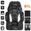 80L Travel Extra Large Hiking Camping Backpack Rucksack Waterproof Luggage Bag