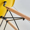 4x Retro Yellow Lounge Office Chair Dining Chairs Wooden Legs Kitchen Commercial