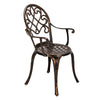 3 Piece Cast Aluminum Garden Table Chairs Set W/ Ice Bucket Outdoor Patio Bistro