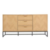 Solid Wood Vintage TV Stand Storage Drawers Cabinet Entertainment Console Table