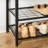 Shoe Rack with Coat Rack Hanger Hall Tree Shoe Bench Set Coat Stand