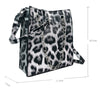 Black Leopard Womens Tote Cross Body Bag Animal Print Ladies Shoulder Handbag