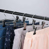 20X Metal Clip Coat Hangers Clothes Closet Pant Trouser Skirt Non-slip Racks