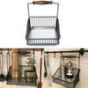 Metal Wire Kitchen Countertop Storage Basket Spice Rack Fruit Vegetable Holder