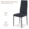 2/4/6pcs Faux Leather Velvet Fabric Dining Chairs Metal Legs Dining Room Kitchen