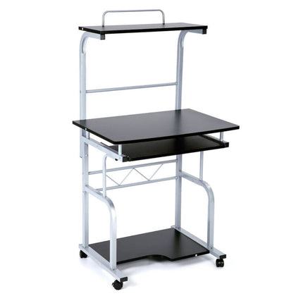 Small Office Computer Desk Study PC Writing Keyboard Tray Home Workstation Shelf