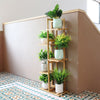 Tall Bamboo Wood Plant Stand Corner Plant Shelf Plant Table Display Railing Yard