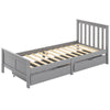 3ft Wooden Solid Gray Pine Storage Bed with 2 Drawers Bed Furniture Frame QG