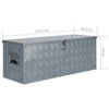 Aluminium Storage Box Silver Lockable Trailer Box Tool Box Organizer Chest