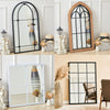 Large Window Wall Garden Mirror Ornament Indoor/Outdoor Arch Frame Mirrors Decor