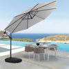 3M Banana Parasol Cantilever Umbrella Sun Shade Canopy Garden Outdoor w/ Base UK
