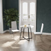 Compact Round Glass Dining Table & 2/4 Chairs Set Kitchen Room Home Furniture UK