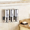 3 Bottle Wall Mounted Shower Soap Shampoo Dispenser Pump Lotion Bathroom 1500ML