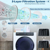 1400W Electric Clothes Dryer 4KG Compact Dryer Laundry Dryer w/ 3 Heating Option