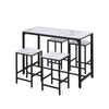 5Pcs Bar Table Stools Set 4 Bar Stools for Breakfast Pub Counter Small Apartment